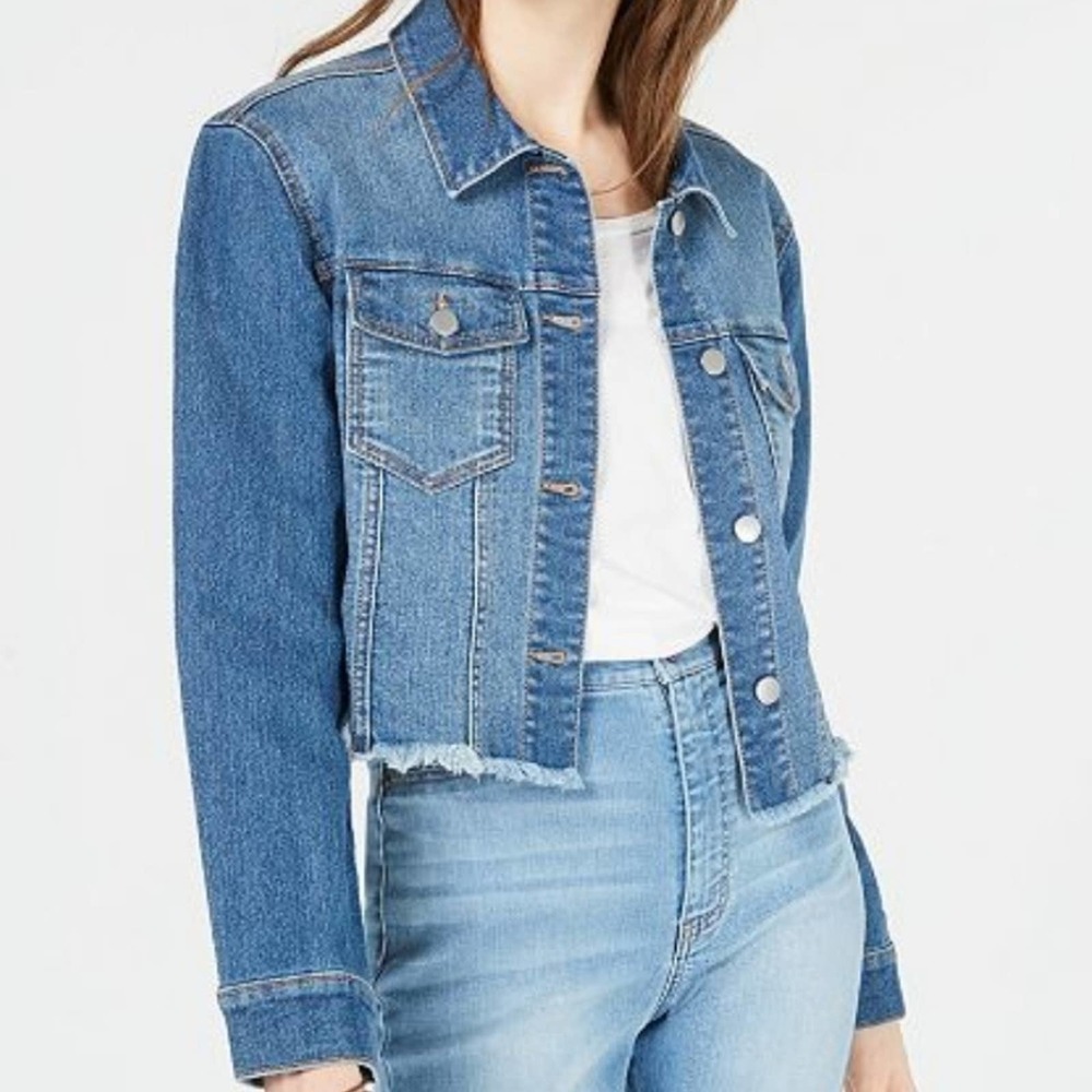 NEW! TINSELTOWN Raw Edge Jr. Jean Jacket.